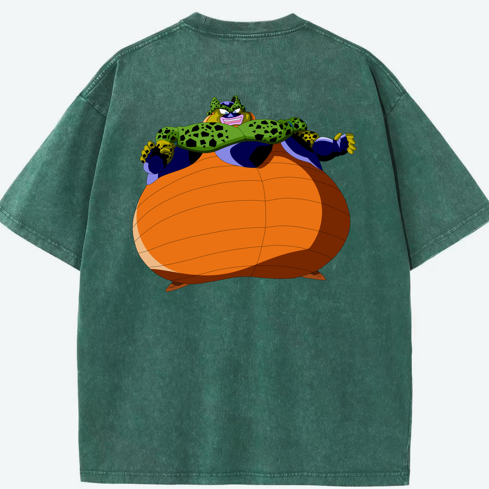 （画像用） ドラゴンボール セル DRAGON BALL Cell 綿100% ヴィンテージ風 半袖Tシャツ（背面プリント）